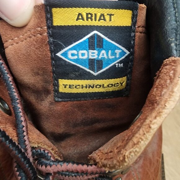 ARIAT Cobalt Lace Up Brown Leather Steel Toe Boots 37320 Mens Sz 12 main image 8
